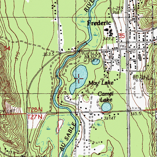 Topographic Map of May Lake, MI