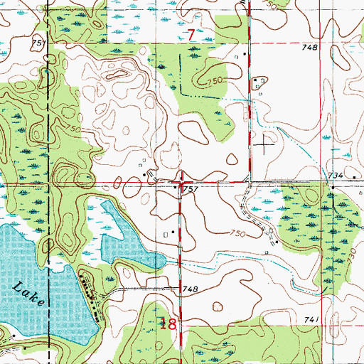 Topographic Map of Mayflower School, MI