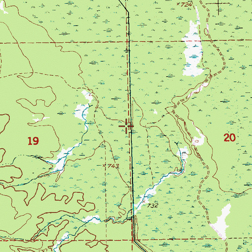Topographic Map of McLeod Ditch, MI