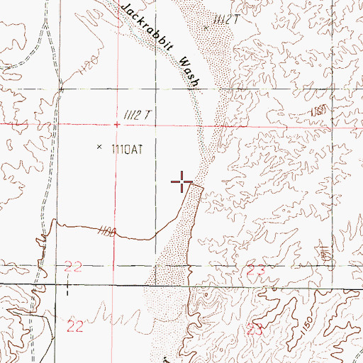 Topographic Map of Jackrabbit Wash, AZ