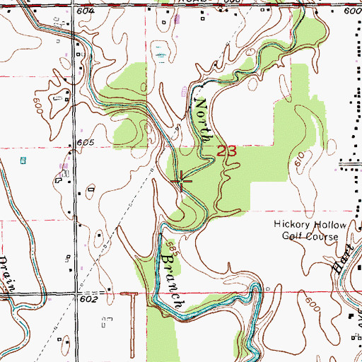 Topographic Map of McBride Drain, MI