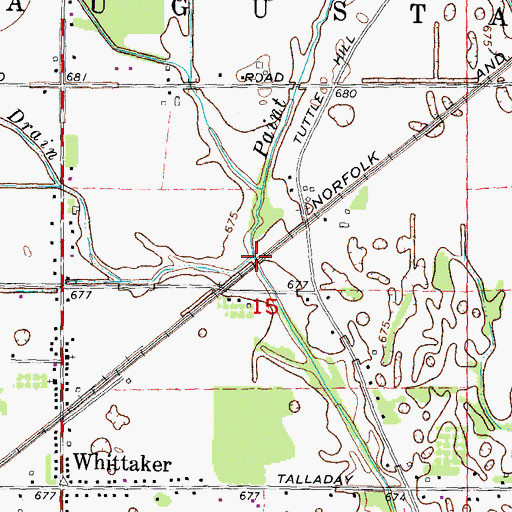 Topographic Map of McCarthy Drain, MI