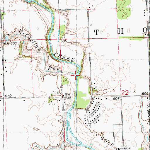 Topographic Map of McClellan Run, MI