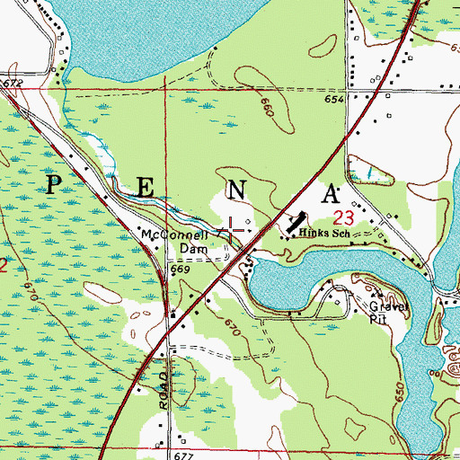 Topographic Map of McConnell Dam, MI