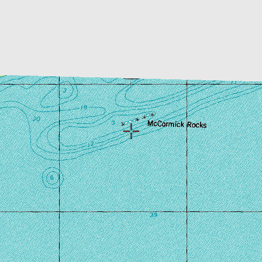 Topographic Map of McCormick Rocks, MI