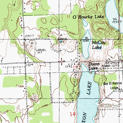 Topographic Map of McCoy School, MI