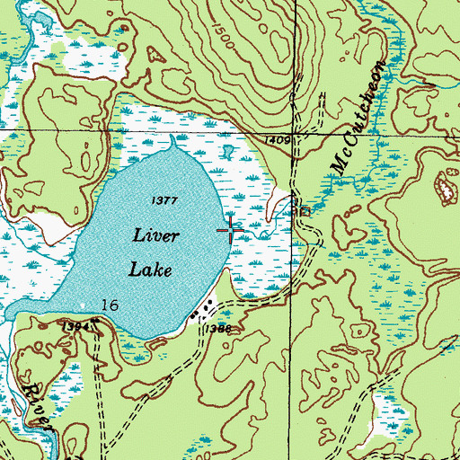 Topographic Map of McCutcheon Creek, MI