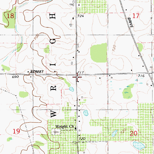 Topographic Map of McDearmon School, MI