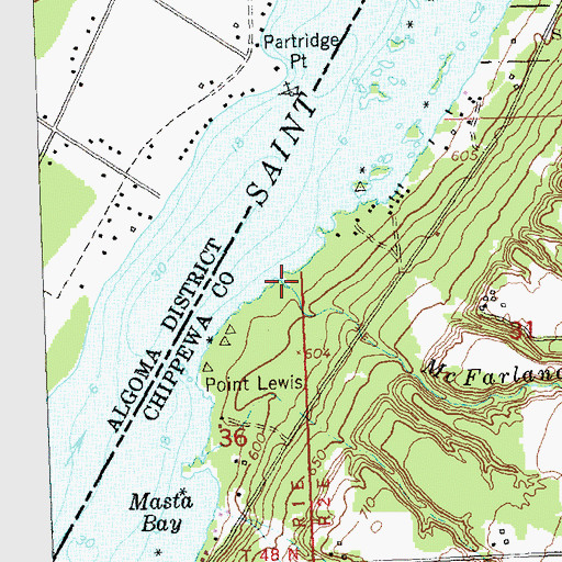 Topographic Map of McFarland Creek, MI