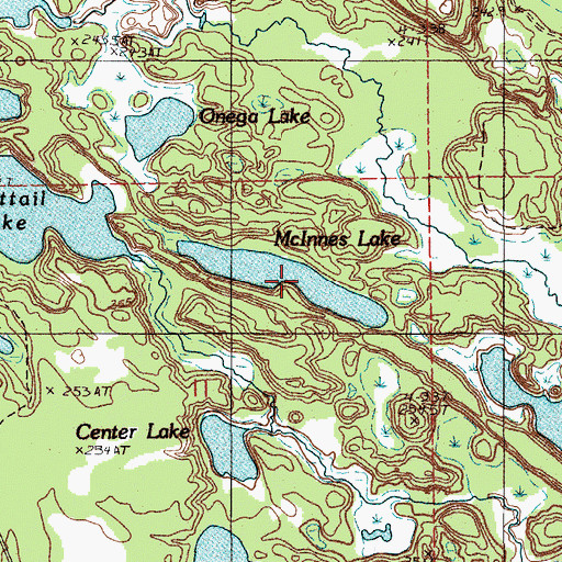Topographic Map of McInnes Lake, MI