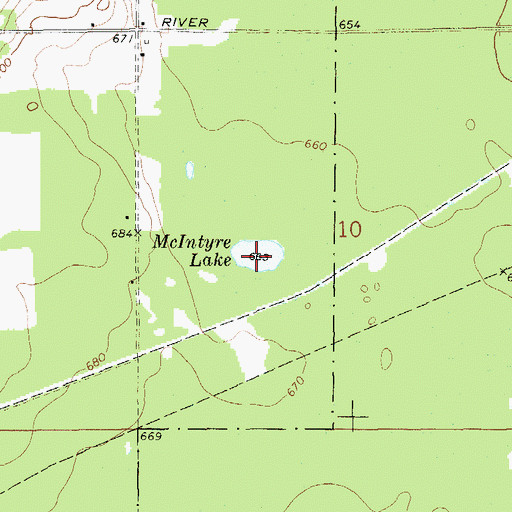 Topographic Map of McIntyre Lake, MI