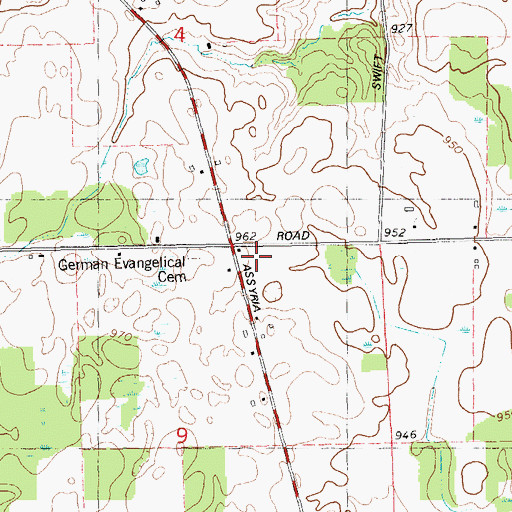 Topographic Map of McKelvey School, MI