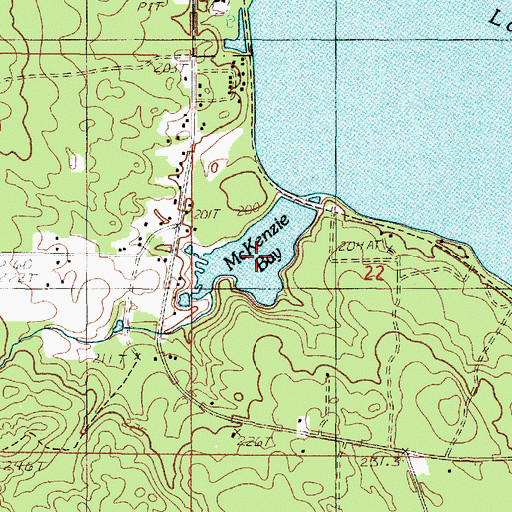 Topographic Map of McKenzie Bay, MI