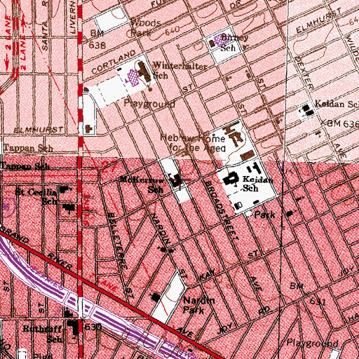 Topographic Map of McKerrow School, MI