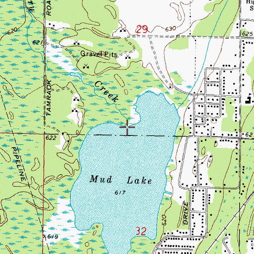 Topographic Map of McLary Creek, MI