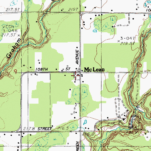 Topographic Map of McLean School, MI