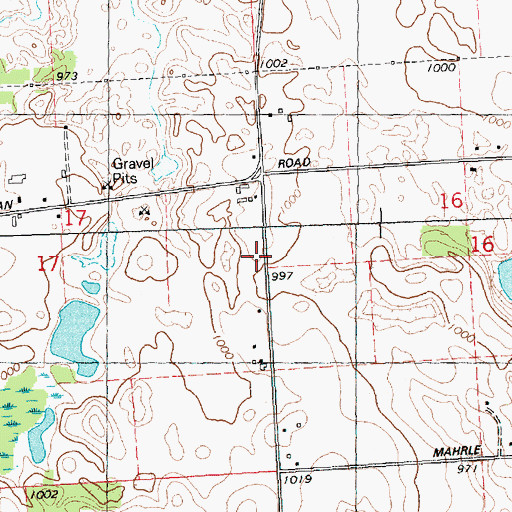Topographic Map of McMahon School, MI