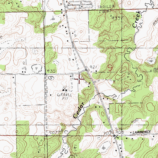 Topographic Map of McOmber School, MI