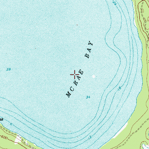 Topographic Map of McRae Bay, MI