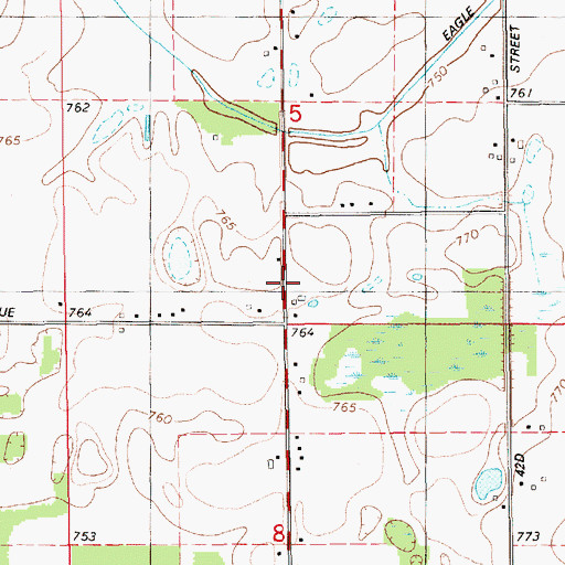 Topographic Map of McWilliams School, MI