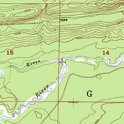 Topographic Map of Medora River, MI