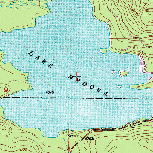 Topographic Map of Lake Medora, MI