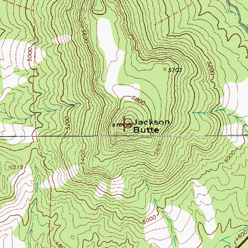 Topographic Map of Jackson Butte, AZ