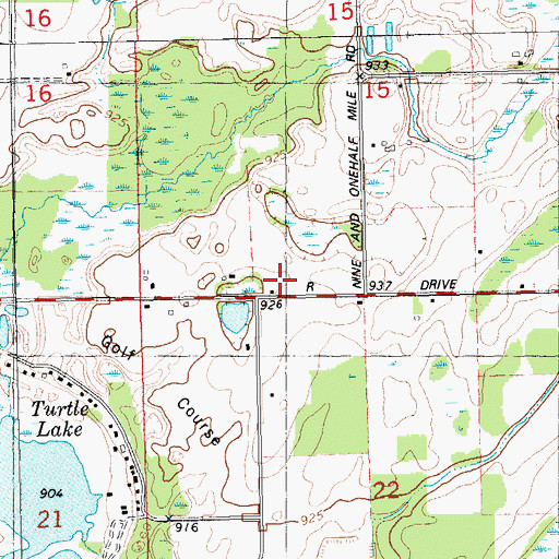 Topographic Map of Meserole School, MI