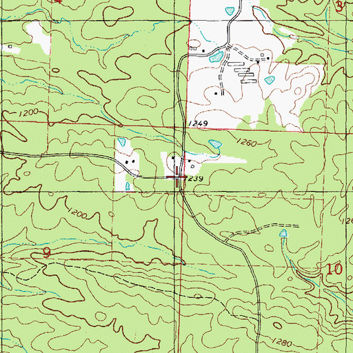 Topographic Map of McCauley, AR