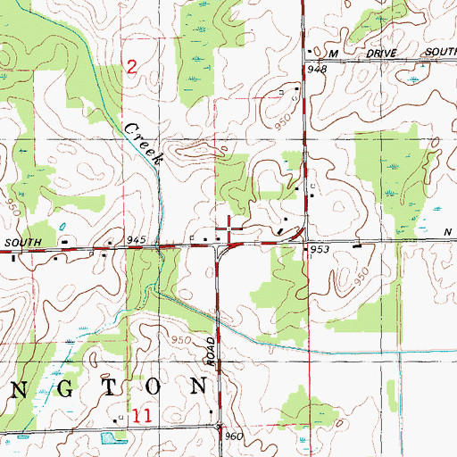 Topographic Map of Meyers School, MI