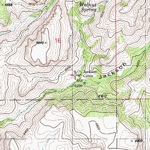 Topographic Map of Jackson Cabin, AZ