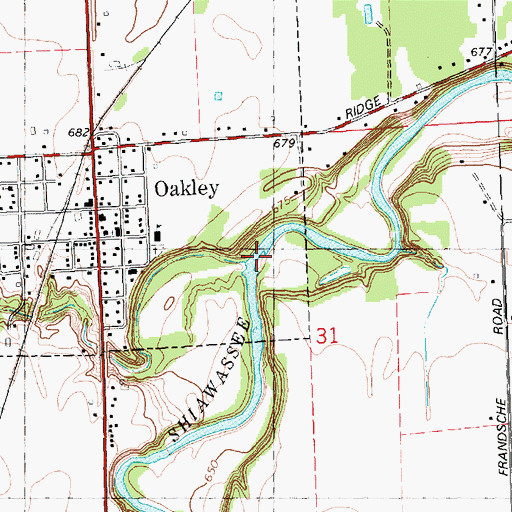 Topographic Map of Mickles Creek, MI