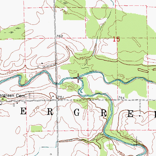 Topographic Map of Middle Branch Cass River, MI