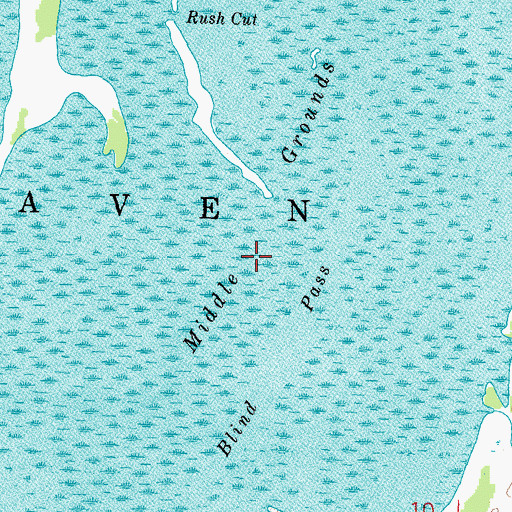 Topographic Map of Middle Grounds, MI