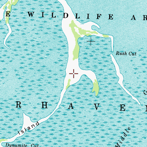 Topographic Map of Middle Grounds Island, MI