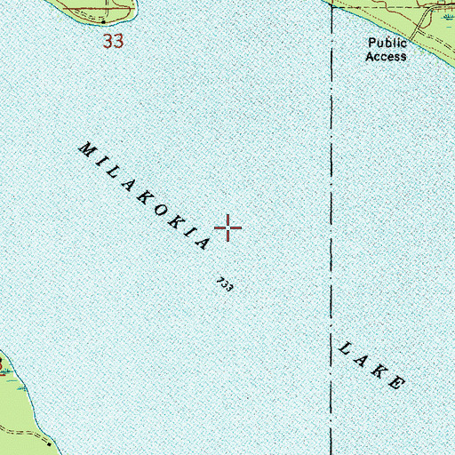 Topographic Map of Milakokia Lake, MI