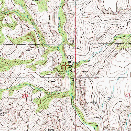 Topographic Map of Jackson Canyon, AZ