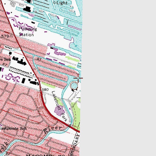Topographic Map of Milk River, MI