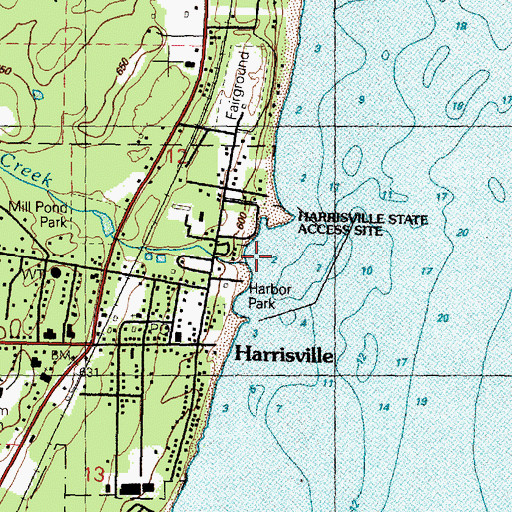 Topographic Map of Mill Creek, MI