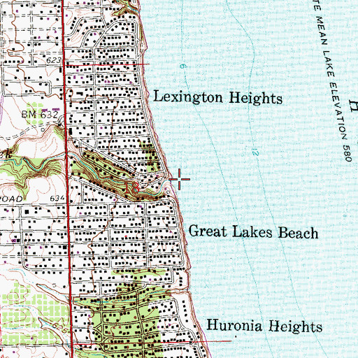 Topographic Map of Mill Creek, MI