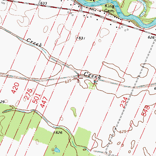 Topographic Map of Miller Creek, MI