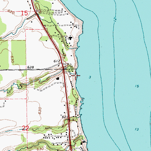 Topographic Map of Miller Creek, MI