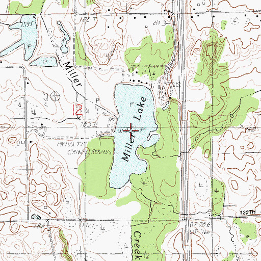 Topographic Map of Miller Lake, MI