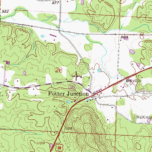 Topographic Map of Old Potter School (historical), AR