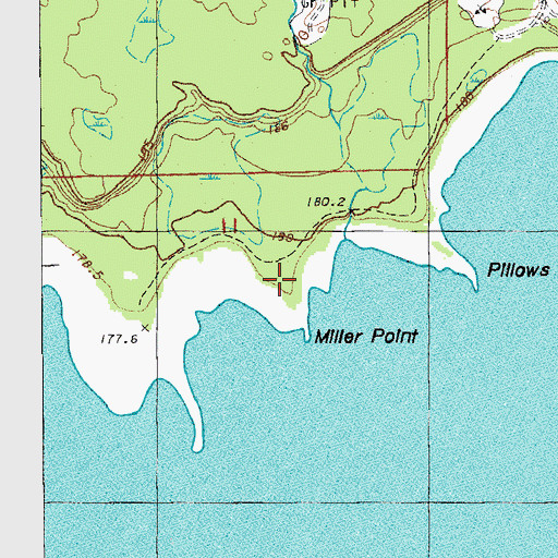 Topographic Map of Miller Point, MI