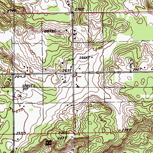 Topographic Map of Miller School, MI