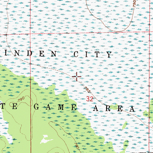 Topographic Map of Minden City State Game Area, MI