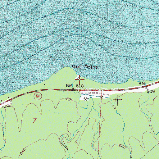 Topographic Map of Mineral River, MI
