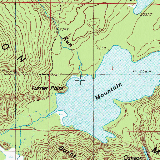 Topographic Map of Mink Run, MI