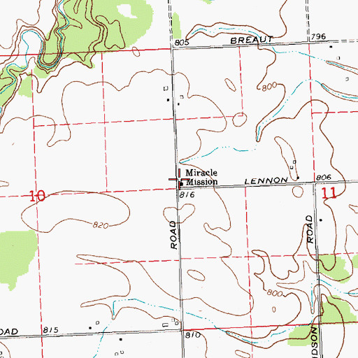 Topographic Map of Miracle Mission, MI